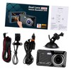 Tofficu Touch Screen Dual Lens Car Dash Cam Front and