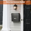 Metateel Wall Mounted Locking Mailbox with Outgoing Mail Slot, Secure