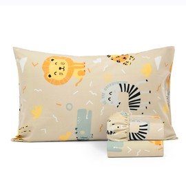 Salt Earth 100% Cotton 210TC Kids Bedsheet, Twin Sheets Set for Toddler Bed, 3 Piece Bedding Set Including Flat Sheet, Fitted Sheet, and Pillowcase, Themed Sheets for a Playful Kids Bed (Summerland)