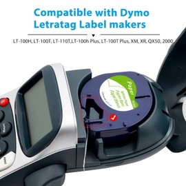 Dymo LetraTag Plastic Paper Iron-On Label Tape