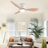 GESUM 42" Flush Mount Ceiling Fan Light with 3 Colors,