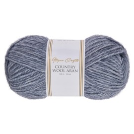Utopia Crafts Country Wool Blend Aran Yarn for Knitting and Crochet 100g (1, Denim Blue)