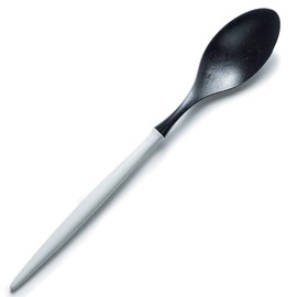 ARAS Ishikawa Plastic Tritan Spoon, Made in Japan, Dishwasher Safe, 0.04 inch (1 mm), Easy to Use, Does Not Disturb Taste, Restaurants and Hotels, Plastic, Tritan, Stylish, White, Easy to Eat,