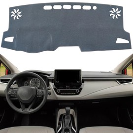 KEYOOG Dashboard Cover Dash Mat Fit for to-yota Corolla 2024-2020 (without HUD Models),(2019 SE XSE Hatchback) Car Dash Board Mat Anti-Glare Carpet,Non-Slip Pad Sunshield Protector (Grey)
