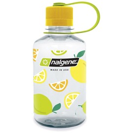 Nalgene Sustain Tritan BPA-Free Water Bottle Made with Material Derived from 50% Plastic Waste, 16 OZ, Narrow Mouth, Lemon