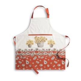 Maison d' Hermine Bagatelle 100% Cotton 1 Piece Kitchen Apron with an Adjustable Neck & Centre Pocket with Long Ties for Women Men Chef Cooking Restaurant Home (70cm x 85cm)