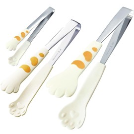 Tanabe Hardware Tongs, Cat Tongs, Set of 3 Sizes, White, Dishwasher Safe, Tsubame Sanjo, Made in Japan
