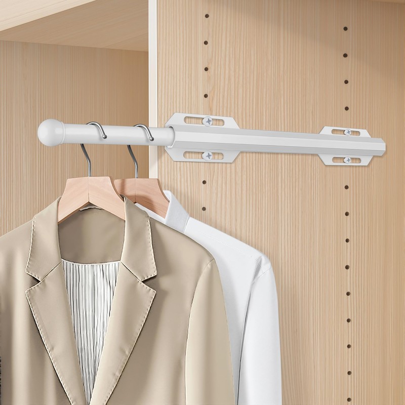 Valet Rod For Closet Pull Out, Heavy Duty Adjustable Valet