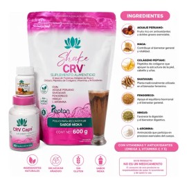 Duo Crv Shake 600g Y Caps 60 Cápsulas Suplemento Alimenticio                                                                                          