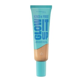 Rimmel London Kind & Free Glow It Up Moisturising Foundation, 160, Vanilla, Soothes Sensitive Skin, Healthy and Radiant Complexion, Moisturises All Day, 30 ml