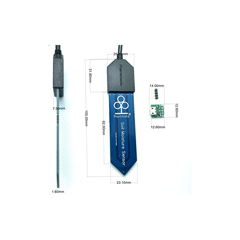 Plantmate Capacitive Soil Moisture Sensor 3.3V Compatible with Arduino (2-PAC)