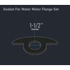 Midline Valve XNGH112 Gasket for Water Meter Flange; 1-1/2 in.