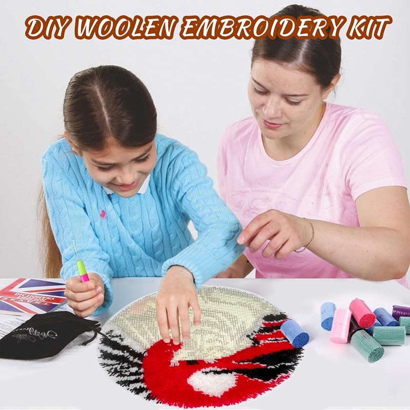 NEWHOOK Latch Hook Kits for Kids DIY Rug Mat Crochet