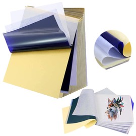 EMALLA 100 Blätter Tattoo Transferpapier Stencil Papier A4 Thermopapier Tattoo Transferzubehör für Thermodrucker Künstler und Anfänger