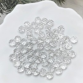 LIMAOLLY 40pcs 12mm Faceted Crystal Glass Beads Round Spacer Beads for Jewelry Making DIY Craft Making Necklace Bracelet Earring Wind Chimes Suncatchers Ornament(502-Crystal Clear)