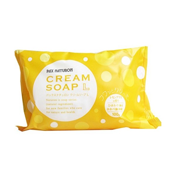 Pax Naturon Cream Soap, L, Lemongrass Scent, 3.5 oz (100 g) x 2 Sets