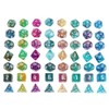 DND Dice Set Iridescent Glitter Polyhedral Dice 7-Die Two-Tone Dice