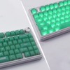 TYRIXKI Clear Keycaps, Green Custom Keycaps 75 Percent, 123 Keys