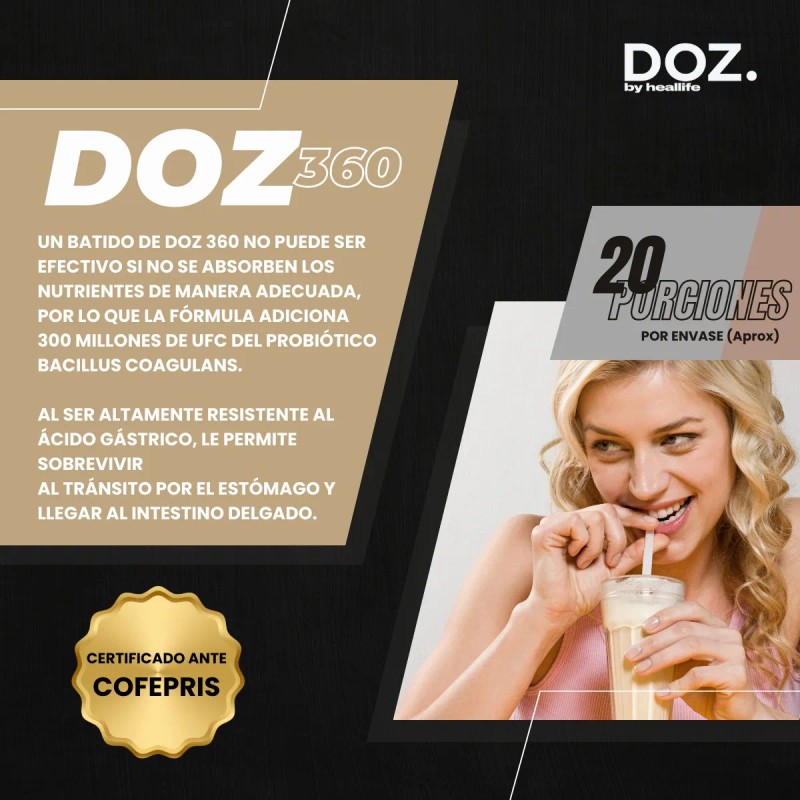 Batido Dietético Con Café Verde, Mango Y Probióticos Doz 360
