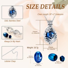 Mini Cremation Teardrop Butterfly Urn Necklace for Ashes Stainless Steel Hollow Mini Keepsake Urn for Women Men Cremation Memorial Pendant Keepsake Jewellery, Stainless Steel, Cubic Zirconia