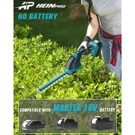 HEINPRO Cordless Hedge Trimmer Compatible with Makita 18V Battery (No Battery), Electric Hedge Trimmer Cordless Grass Trimmer, Bush Trimmer Grass Shears Handheld, Shrub Trimmer for Yard, Garden