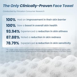 Clean Skin Club Clean Towels XL Supreme, 50 Count, Absorbent, Gentle Exfoliation, Chemical Free, Unscented, for All Skin Types