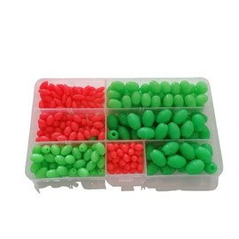 280 Bead Assortment Oval Luminous Green & Red Mix 6 Sizes 6-12 mm Oval Assorted in Box Luminous + Free Petri Heil! Sticker