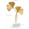 JLNGTHONG Metal Ginkgo Leaf Ornaments, Gold Ginkgo Leaf Desktop Decoration