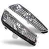 ECOTRIC 2 Pcs Clear Lens Front Bumper Side Marker Lights