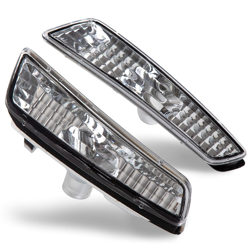ECOTRIC 2 Pcs Clear Lens Front Bumper Side Marker Lights