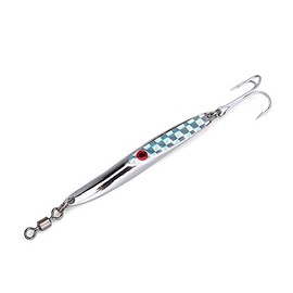 Fishing Lure Metal Fishing Lure Bait Metal Bass Hard Spoon Bait Jig Bait for Saltwater Freshwater Fishing (28g Silver)