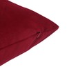 LEIFANTIYA 18 x 18 Inches Burgundy Square Throw Pillow Cover
