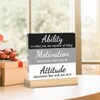 Inspirational Desk Sign Office Decor Positive Ability Motivation Attitude Acrylic