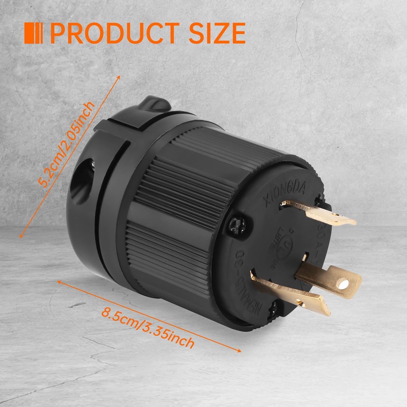 NEMA L5-30 125V 30A Twist Lock Plug, 3 Wire Electrical