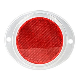 Grand General 80816 Red 3” Round Reflector with Aluminum Base for Trucks, Towing, Trailers, RVs and Buses, 1 Pack