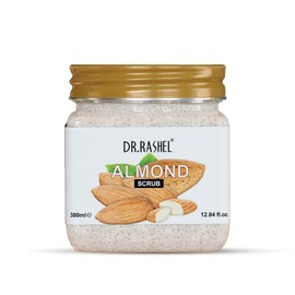 DR.RASHEL Almond Scrub For Face & Body (380 Ml) | All Skin |Cleanser Scrub For Deep Exfoliation | Dead Skin Remover Scrub | Tan Removal | Blackhead Remover Scrub