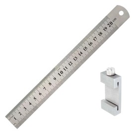 Metal Ruler, Multifunctional Ruler with Stopper, Template, Drawing Board, Construction Setting Rule, Straight Ruler, Injury Ruler, Gauge Depth Ruler, Surveying, Ruler, Woodworking Tool, Measuring Tool