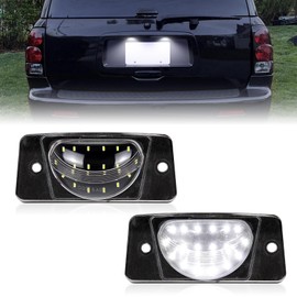 FetonAuto LED License Plate Light for Chevy Trailblazer GMC Enovoy 2002-2009 Tag Lamp Assembly for 2004-2007 Buick Rainier 2002-2004 Oldsmobile Bravada, 2PCS