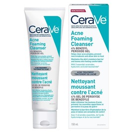 CeraVe 4% Benzoyl Peroxide ACNE Treatment Foaming Cleanser Face & Body Wash w...