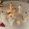 LSLEVA 3D Christmas Santa Claus Silicone Candle Mold DIY Xmas