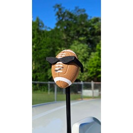 Coolballs Cool Football w/Sunglasses Car, Truck, SUV Antenna Topper (3 in 1 Auto Accessory)
