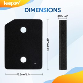 KEEPOW Filter for Miele 9164761 Sponge Filter Mat - Foam Filter Sponge for Miele 9164761 Dryer Heat Pump Dryer - 207 x 157 x 30 mm - Pack of 2