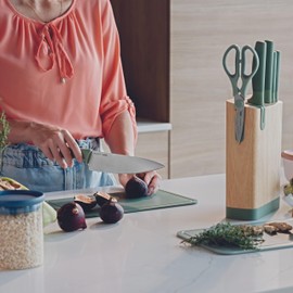 BergHOFF Forest 3Pc Specialty Knife Set, Stainless Steel Sharp Blade, Ergonomic Soft Touch Handle, Recycled Material, Kitchen Knives for Slicing Veggies, Fish, Meat, Paring, Chef's Tool