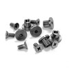 Cubicle Bracket Fittings Polished Stainless Steel 13mm Partitions M5 T-nut