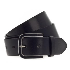 Vanzetti 35 mm Leather Belt W85 Black, black