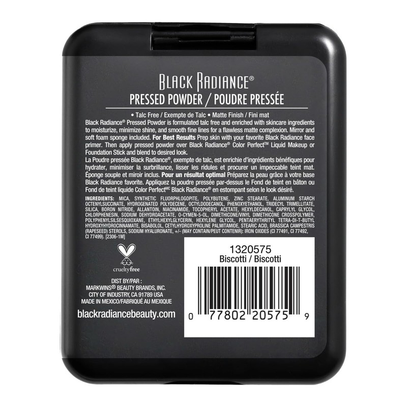 Black Radiance Pressed Powder, Buildable & Blendable Matte Finish Shine