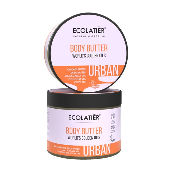 Ecolatier® Urban Series Body Butter World of Golden Oils, 380 ml, Deep Care for Smooth Skin and Well-Being