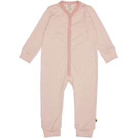 loud + proud Baby Girls' Fine Rib, Organic Cotton and GOTS Certified Sleepsuit, Powder Pink