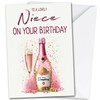 Niece Birthday Cards, Lovely Niece Card A5 Size 14.8cm x