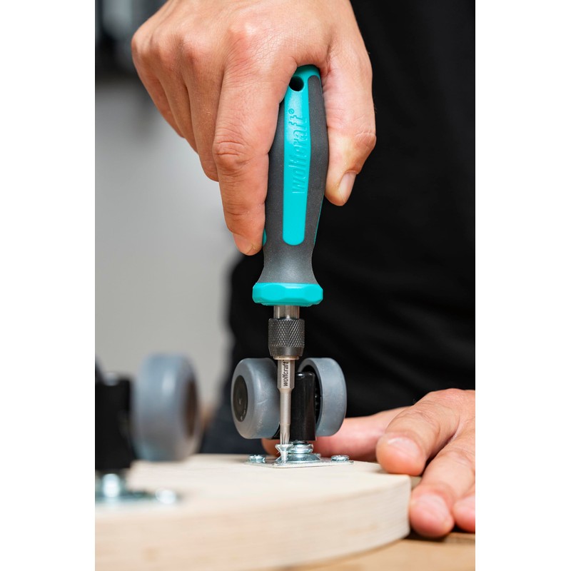 wolfcraft Hand Screwdriver With Bit Socket I 1240000 I For
